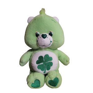 2002 Good Luck Bear Care Bear  7.5" Plush Stuffed Animal by Play Along